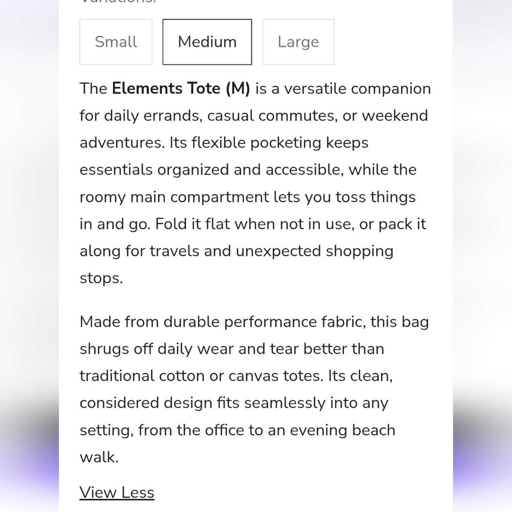 Alpaka Elements "BLACK" Tote Medium Unisex - Picture 11 of 12